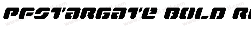 PFStargate Bold Reg字体转换